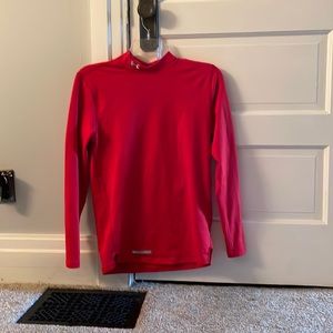 Under Armor red cold gear fitted shirt